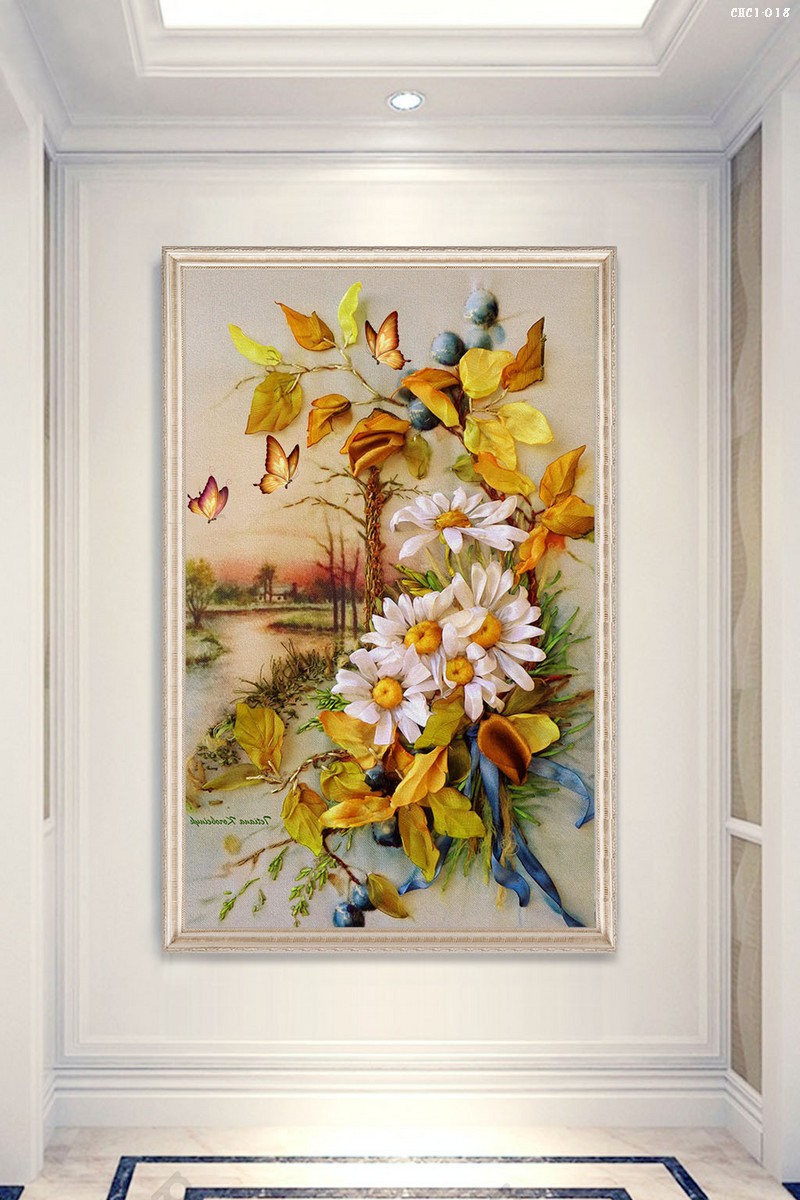 Tranh hoa cúc CHC1-018